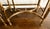 Late 20th Century Brass & Glass Console With Pair of Upholstered Benches Stools 3 Pc For Sale - Image 5 of 11
