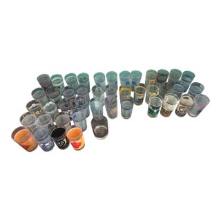 Vintage Triple Crown Horse Racing Glass Collection – Kentucky Derby, Preakness & Belmont – 44 Pieces For Sale