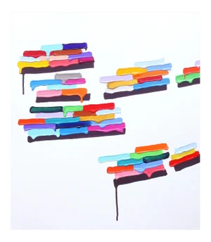 Contemporary Acrylic on Montval Paper Painting "Syntax, 1" by Martina Nehrling