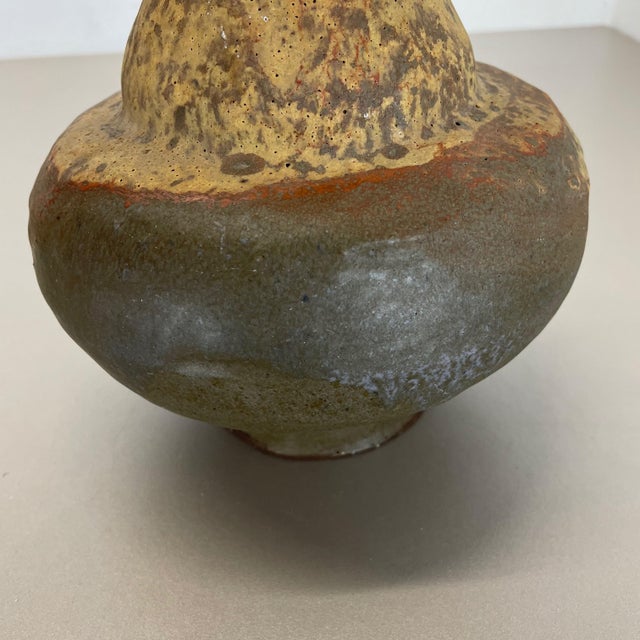 Super Pottery Fat Lava Multi-Color 816-1 Vase attributed to Ruscha, 1970s For Sale - Image 11 of 17