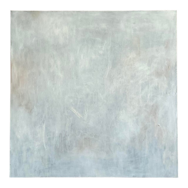 Vintage Boho Original Abstract Oil Painting on Canvas For Sale