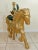 Figurative X-Large Vintage Gold Hand Painted & Decorated Paper Mache Carousel Horse For Sale - Image 3 of 9