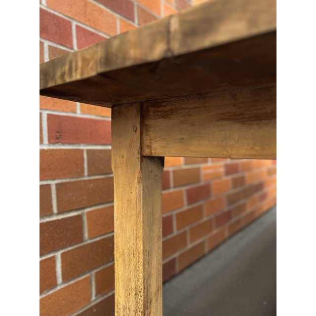 Wood 19th Century Oak Farmhouse Table For Sale - Image 7 of 18