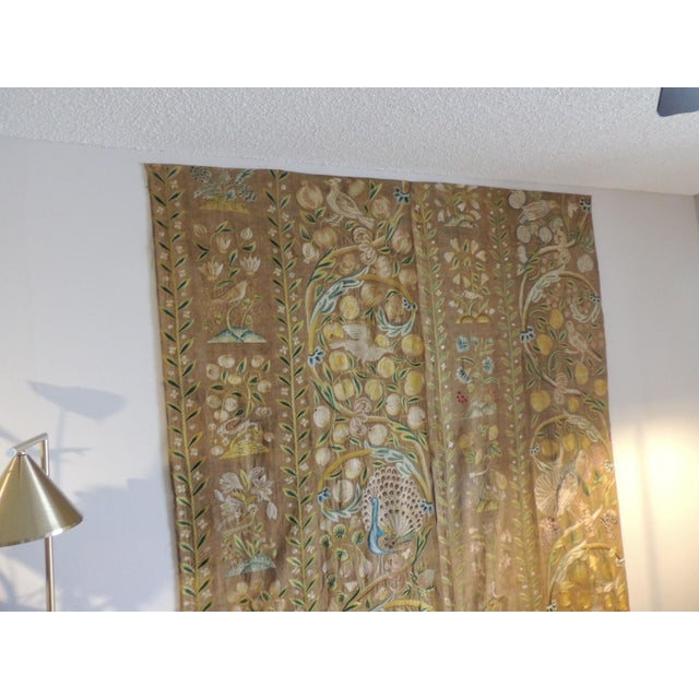 Late 18th Century Large 18th Century Antique Venetian Embroidered Textile Panels - Set of 2 For Sale - Image 5 of 9