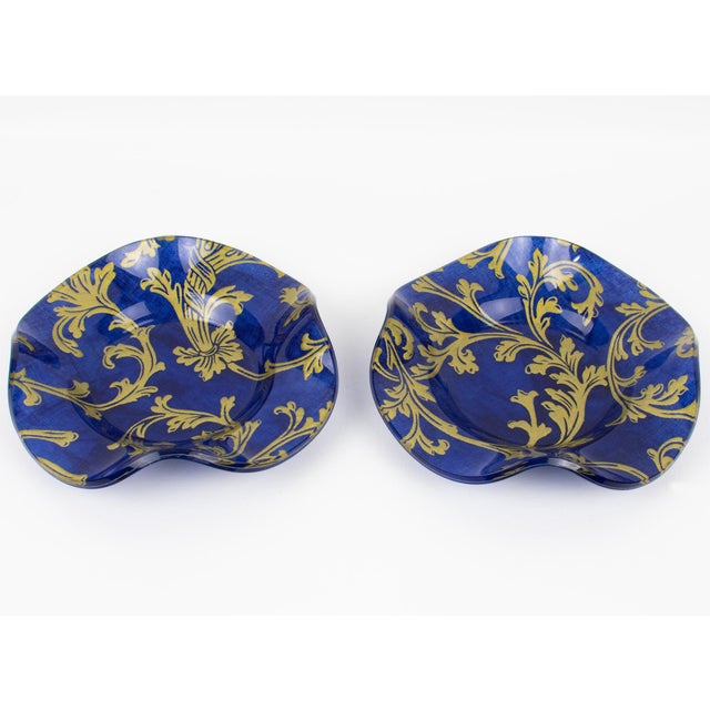 Christian Dior Plexiglass Lucite and Toile de Jouy Bowl Centerpiece, a pair For Sale In Atlanta - Image 6 of 13
