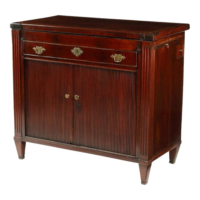 18th Century Dutch Metamorphic Neoclassical Mahogany Lift-Top Buffet Server Sideboard For Sale