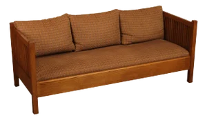 Stickley Mission Collection Oak Spindle Settle