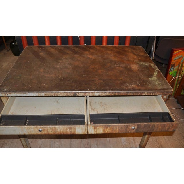 Industrial Work Table, 1960s For Sale - Image 10 of 17