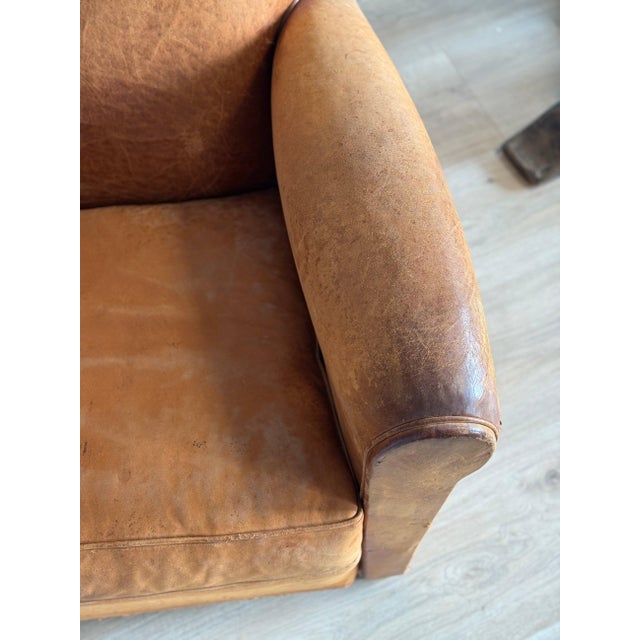 Vintage Pair of French Leather Moustache Chairs For Sale - Image 18 of 18