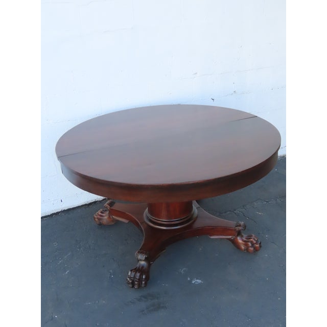 Late 1800s Carved Claw Feet Mahogany Large Dining Table 6642 For Sale - Image 10 of 13