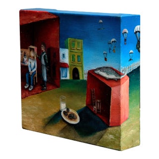 Surrealist Still Life with Milk and Cookies David Musser 1992 For Sale