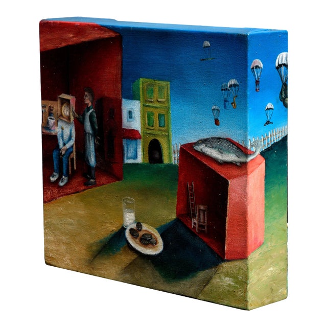 Surrealist Still Life with Milk and Cookies David Musser 1992 For Sale