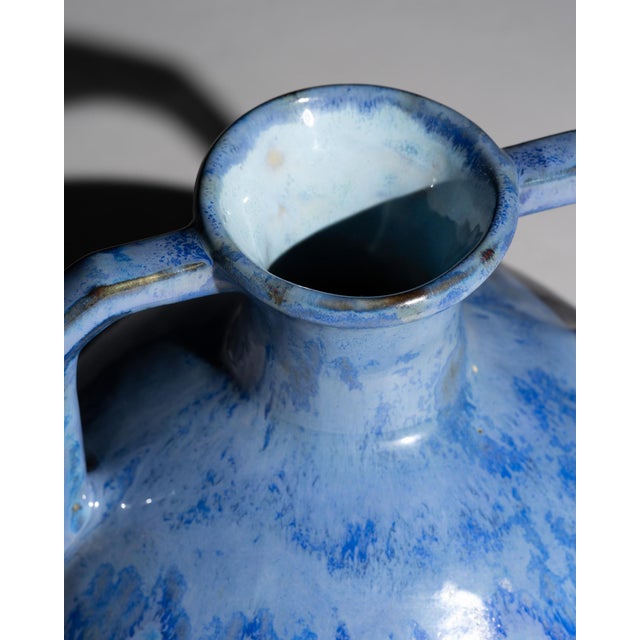 Vintage Art Deco Vase in Stoneware from Pierrefonds, France, 1910s For Sale - Image 9 of 11