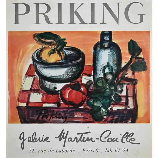 Vintage Exhibition Poster is an original offset and lithograph realized in late 20th Century. Represent the Exhibition of...