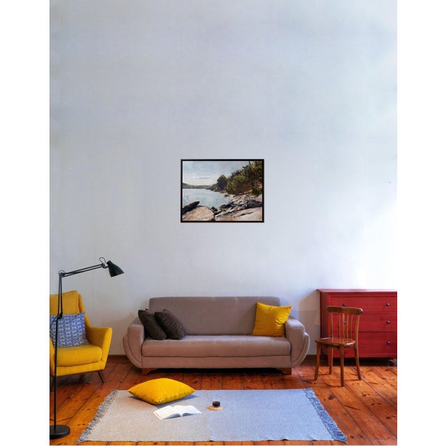 Contemporary Contemporary The Light That Falls by Jon Doran | Oil on Panel Sheltered Cornish Inlet in Summer For Sale - Image 3 of 10