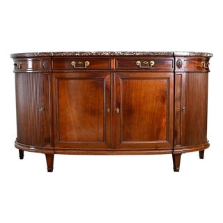 French 19th Century Demilune Mahogany Enfilade For Sale