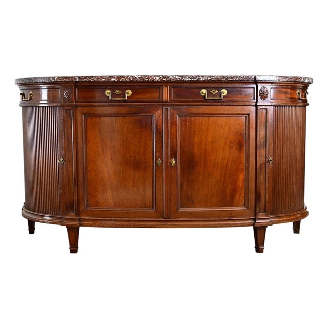 French 19th Century Demilune Mahogany Enfilade For Sale