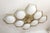 21st Century Hive Satin Brass Matte White Murano Flush Mount by Fabio LTD For Sale - Image 6 of 9