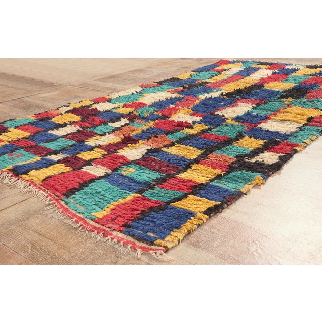 Blue Vintage Azilal Moroccan Rug, 04'04 X 07'10 For Sale - Image 8 of 10