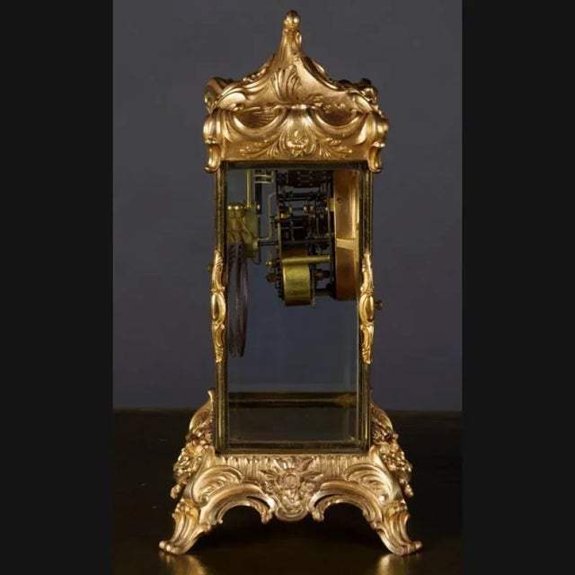 19th Century Napoleon III Fire-Gilt Fireplace Clock, 1890s For Sale - Image 6 of 11