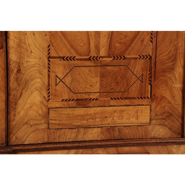 Antique Biedermeier Cabinet in Ash, 1834 For Sale - Image 8 of 18