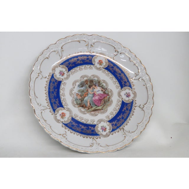 Oscar Schlegelmilch Cameo Germany Hand Painted Porcelain Decorative Plate 4665b For Sale - Image 14 of 14