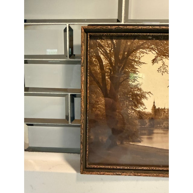 Vintage Framed Photograph of Fredericksburg Castle. For Sale - Image 4 of 4
