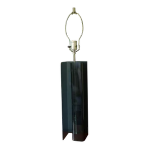 Vintage 1970s Space Age Smoked Lucite Table Lamp