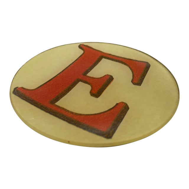 John Derian Letter "E" Decoupage Plate For Sale