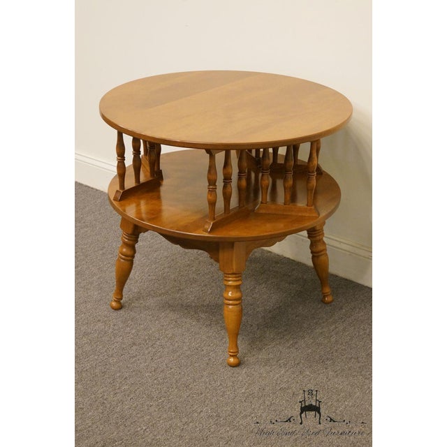 Ethan Allen Baumritter Heirloom Nutmeg 28" Round Rotating Drum / End