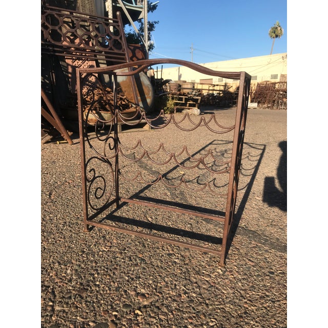 Vintage Iron Wine Rack Chairish