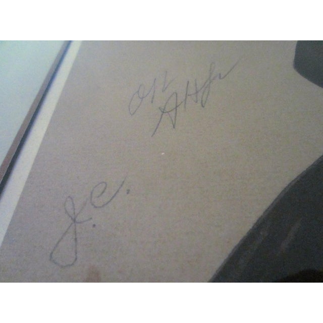 Paper Virginia Fisher the Hucksters Deborah Kerr Clark Gable 1940 Signed Portrait Gouache For Sale - Image 7 of 18