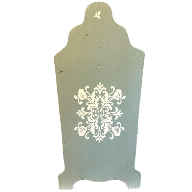 Vintage Shabby Chic Mid Century Hand Crafted Wood Magazine Rack in French Blue This is a wonderful hand crafted solid wood...