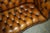 Vintage Hand-Dyed Brown Leather Serpentine Chesterfield Sofa For Sale - Image 16 of 18