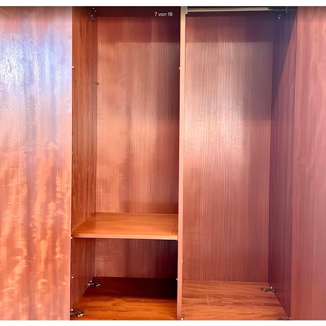 Wood Small Mid-Century Scandinavian Modern Wardrobe in Teak Veneer, 1960s For Sale - Image 7 of 17