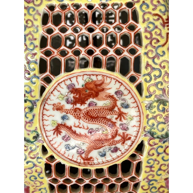 Antique Chinese Famille Rose Porcelain Imperial Dragon Wedding Lantern Lamp For Sale In Jacksonville, FL - Image 6 of 10