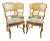 French Style Caned & Upholstered Side Chairs - Set of 4 For Sale