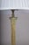 Gold Brass Corinthian Column Table Lamp with Pleated Shade, 1930s For Sale - Image 8 of 13