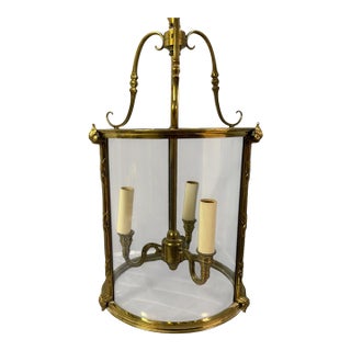 Vaughan Polished Brass Hanging Lantern For Sale
