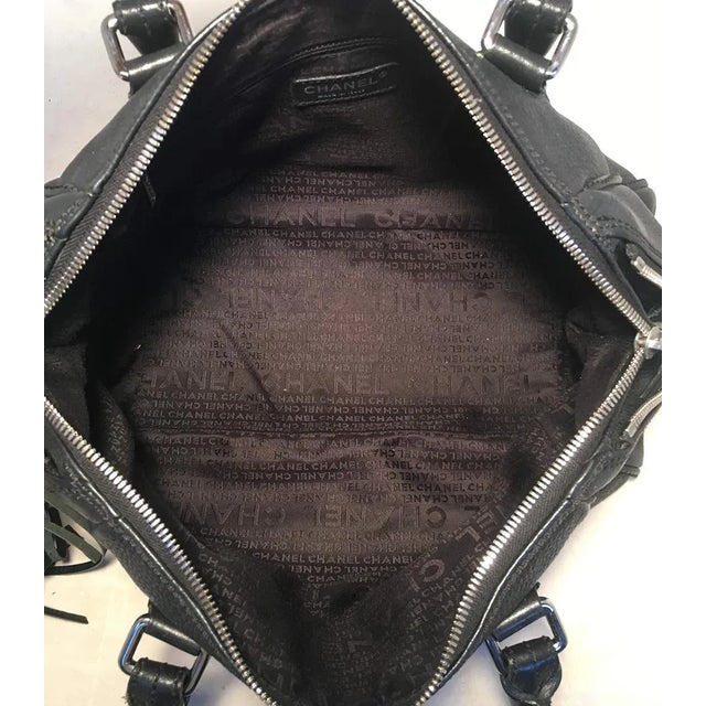 Black Chanel Lax Black Leather Tassel Bag For Sale - Image 8 of 10