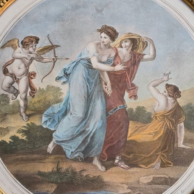 Angelica Kauffman, Cupid Disarmed by Grace & Cupid's Revenge, 1800s, Engravings, Set of 2 For Sale - Image 13 of 18