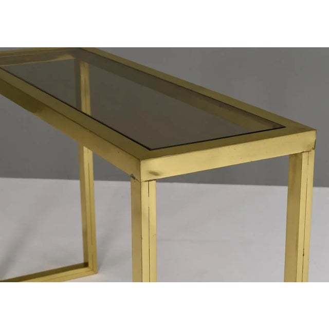 Italian Console Table in Brass and Glass by Nanda Vigo, 1970 For Sale - Image 10 of 18