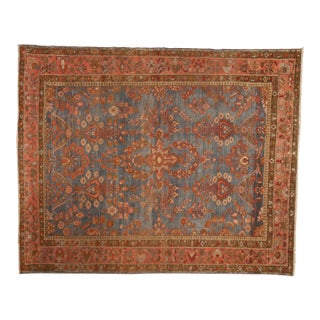 Vintage Distressed Mahal Carpet - 8'1" x 9'11" For Sale