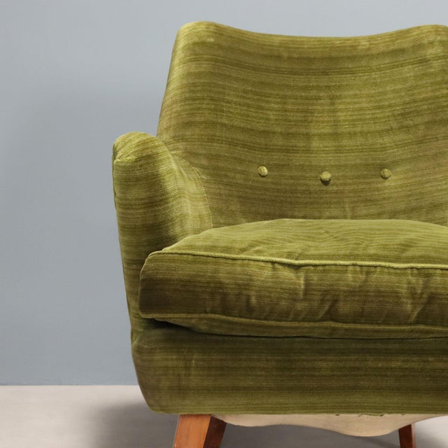 Vintage Green Lounge Chairs, 1950s For Sale - Image 5 of 10