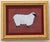 American Black Sheep Americana Folk Art Minimalism Mauve Burgundy Original Oil Painting Cleo Plowden For Sale - Image 3 of 5