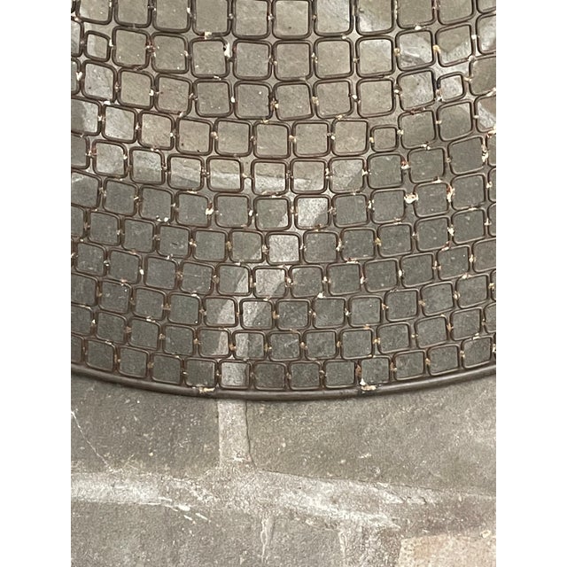 Mid-Century Modern Brutalist Bronze Tone Chain Link Coffee Table For Sale - Image 3 of 9