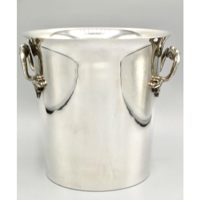 English Silver Wine Cooler / Ice Bucket For Sale - Image 3 of 13
