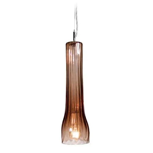 Tempo Curve Pendant Light from the Flashlight Collection in Tea For Sale - Image 4 of 4