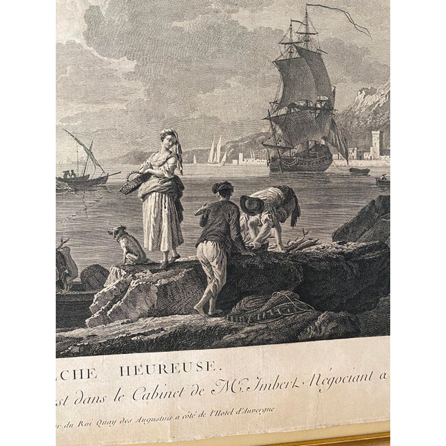 Traditional 19th Century Claude Joseph Vernet "La Peche Heureuse" Engraving by A. Zingg For Sale - Image 3 of 7