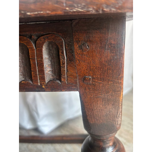 JacobeanStyle Oak Joint Stool, 19th Century For Sale - Image 4 of 10